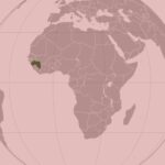 Carte de l'Afrique avec la Guinée Conakry