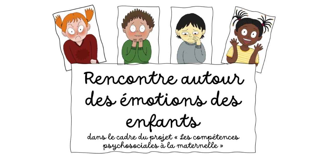 illustration d'enfants avec différentes émotions sur leur visage