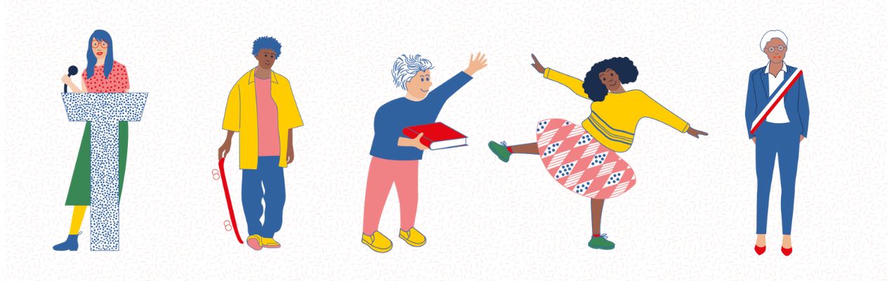 Des personnages illustrent l'ambition du projet fédéral