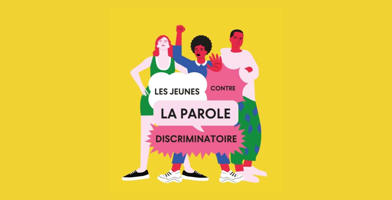 Des jeunes se tiennent en groupe dans une attitude déterminée.