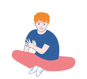 enfant en tailleur